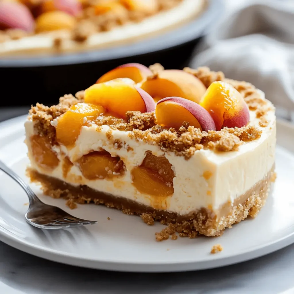 Peach Cobbler Cheesecake