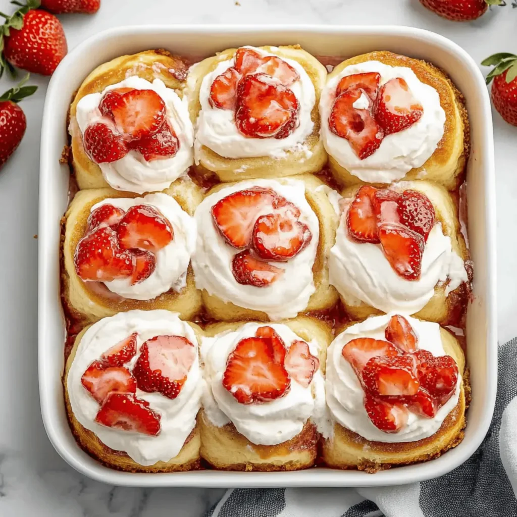 Strawberry Shortcake Cinnamon Rolls
