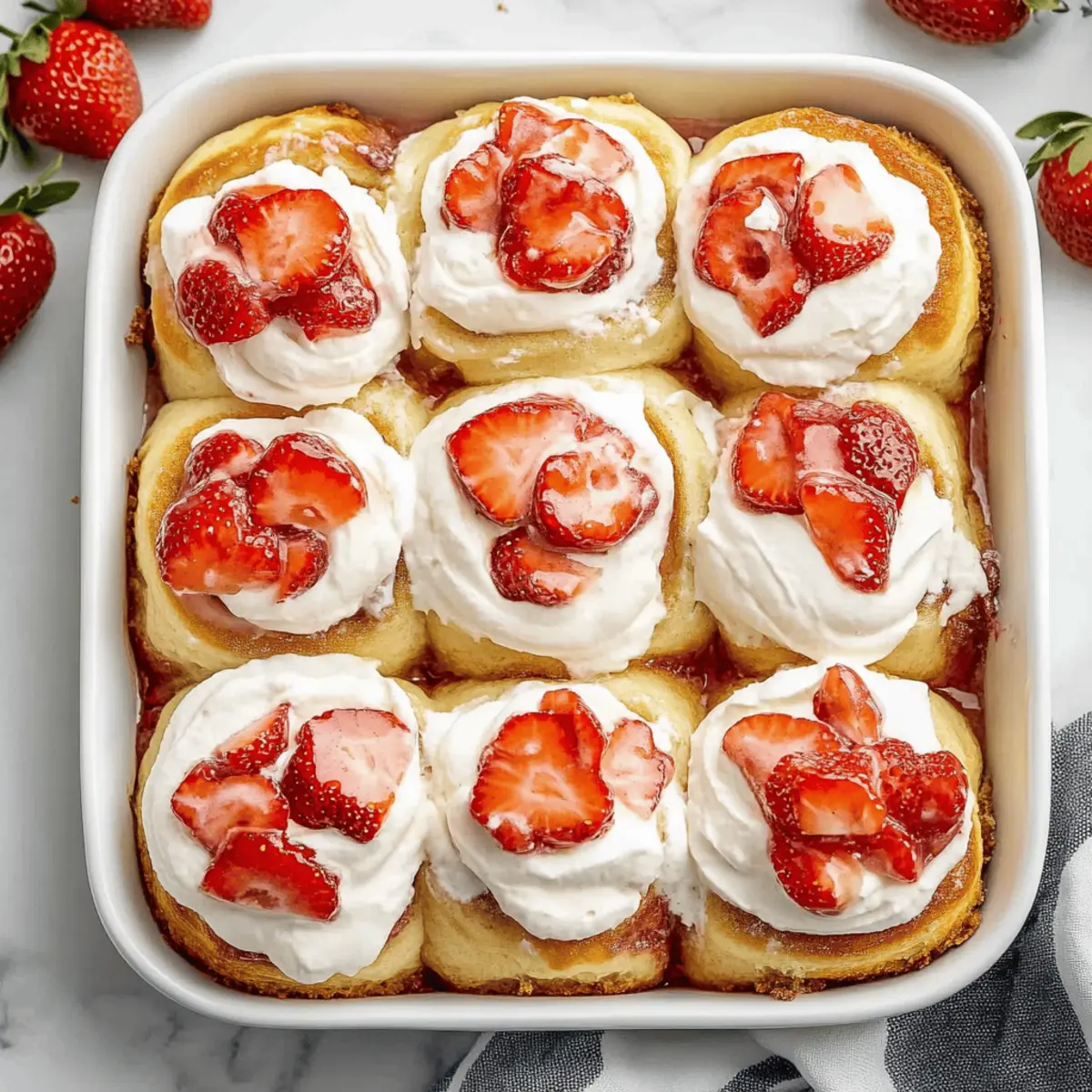 Strawberry Shortcake Cinnamon Rolls